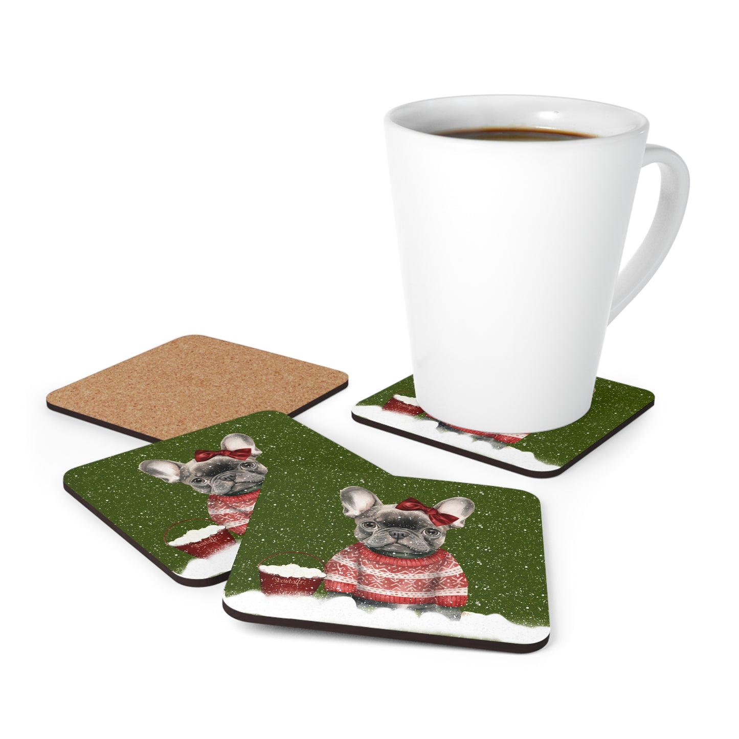 Freya the Frenchie Coaster Set of 4