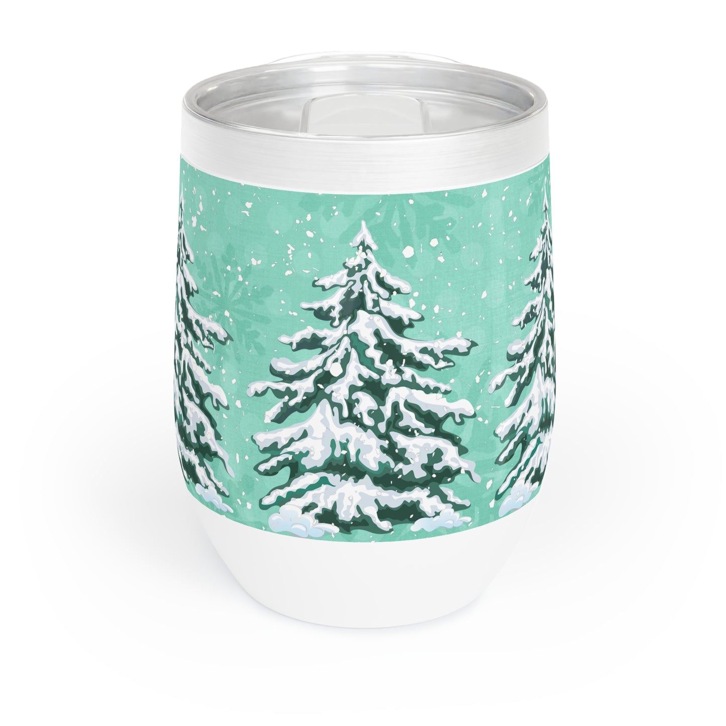 Snowy Trees Chill Wine Tumbler