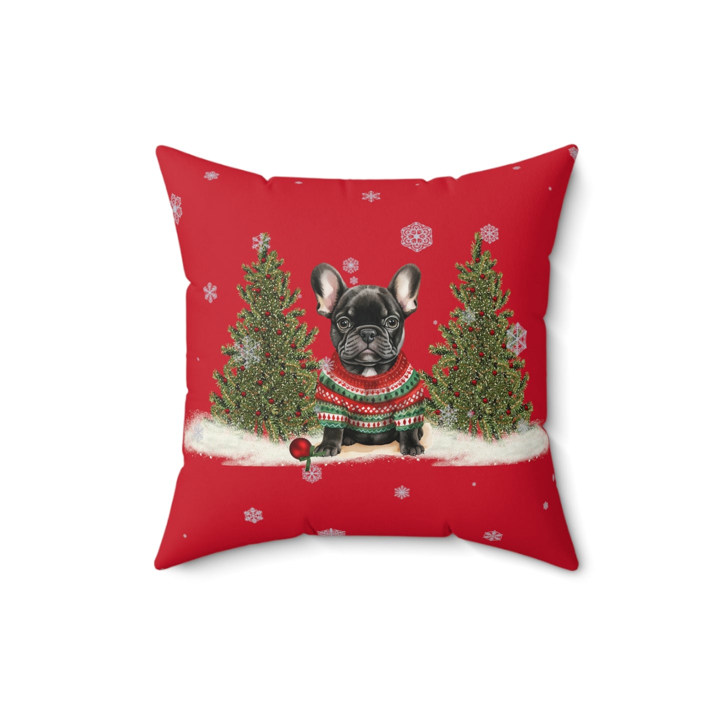 Fredzo the Frenchie Faux Suede Pillow