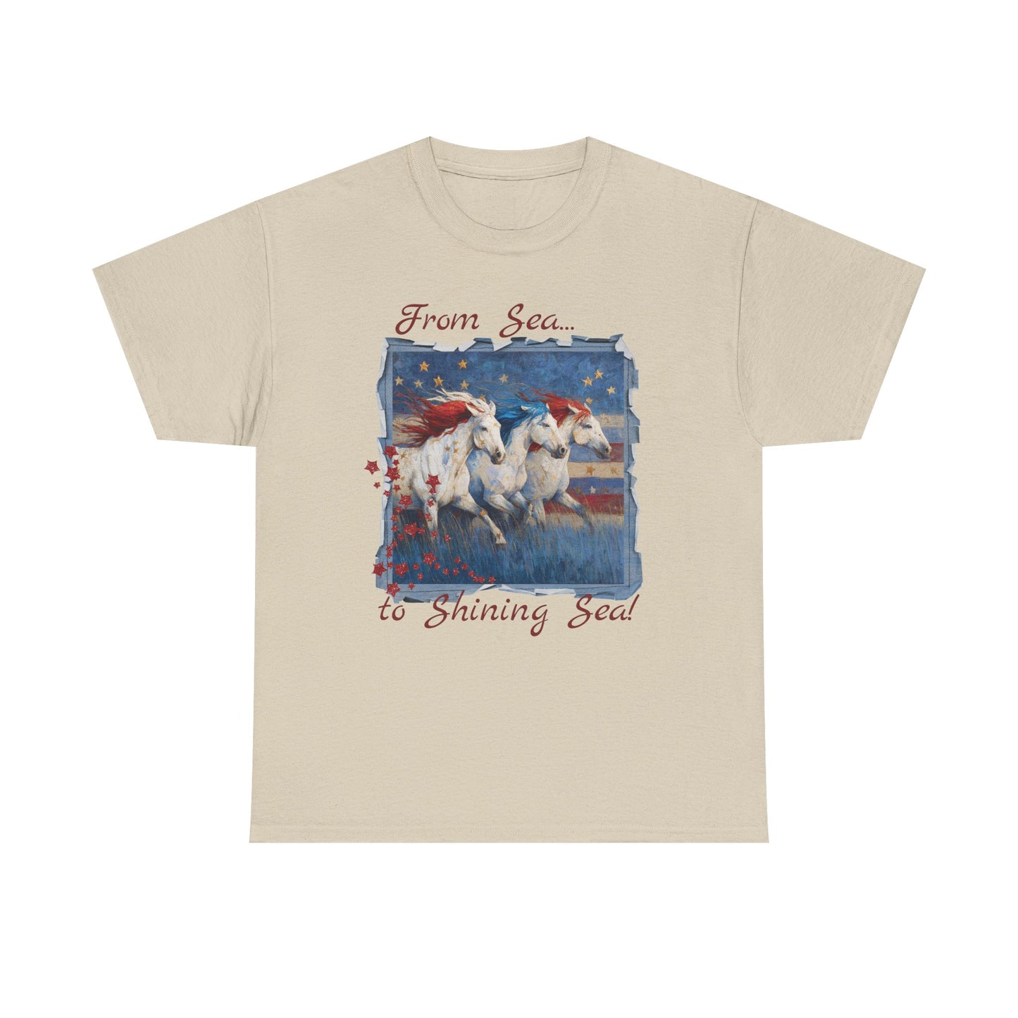 "From Sea to Shining Sea" Unisex Heavy Cotton Tee