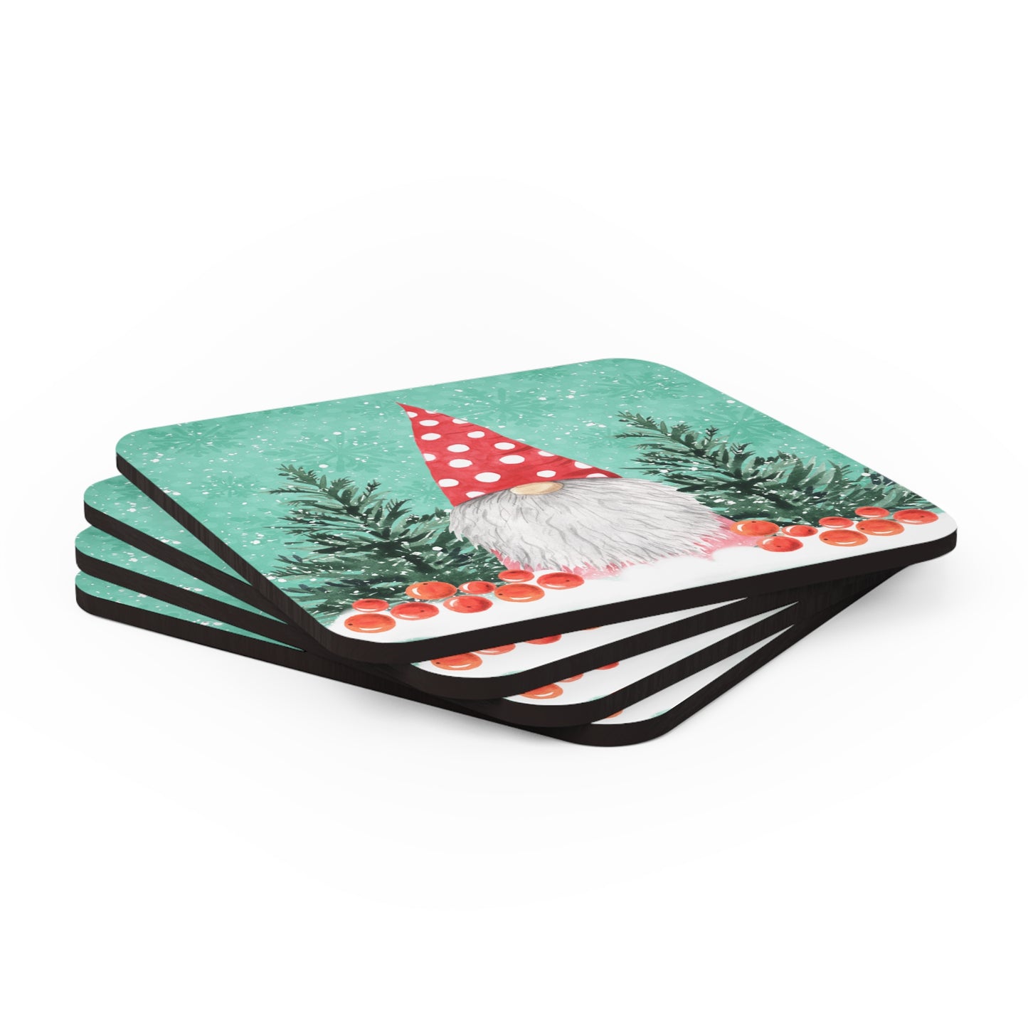 Red Hat Gnome Coaster Set of 4