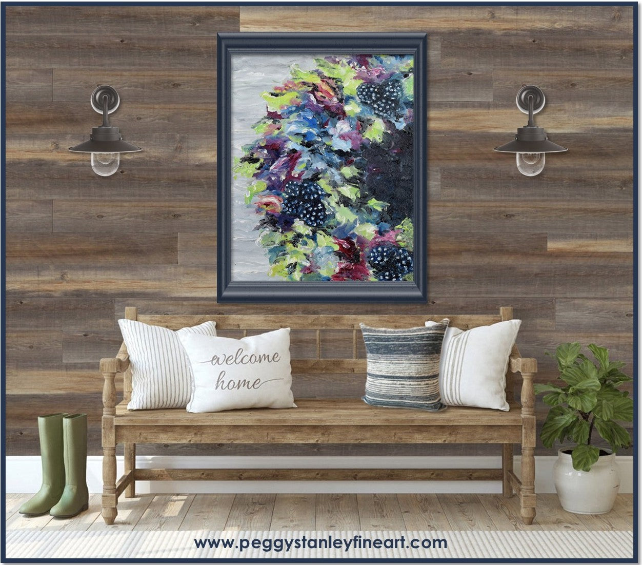 "Berry Wreath" Canvas Gallery Wrap