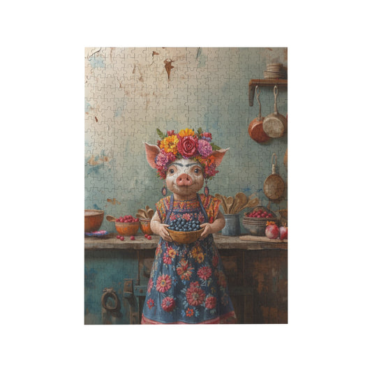Frida's Kitchen 500-Piece Wooden Jigsaw Puzzle