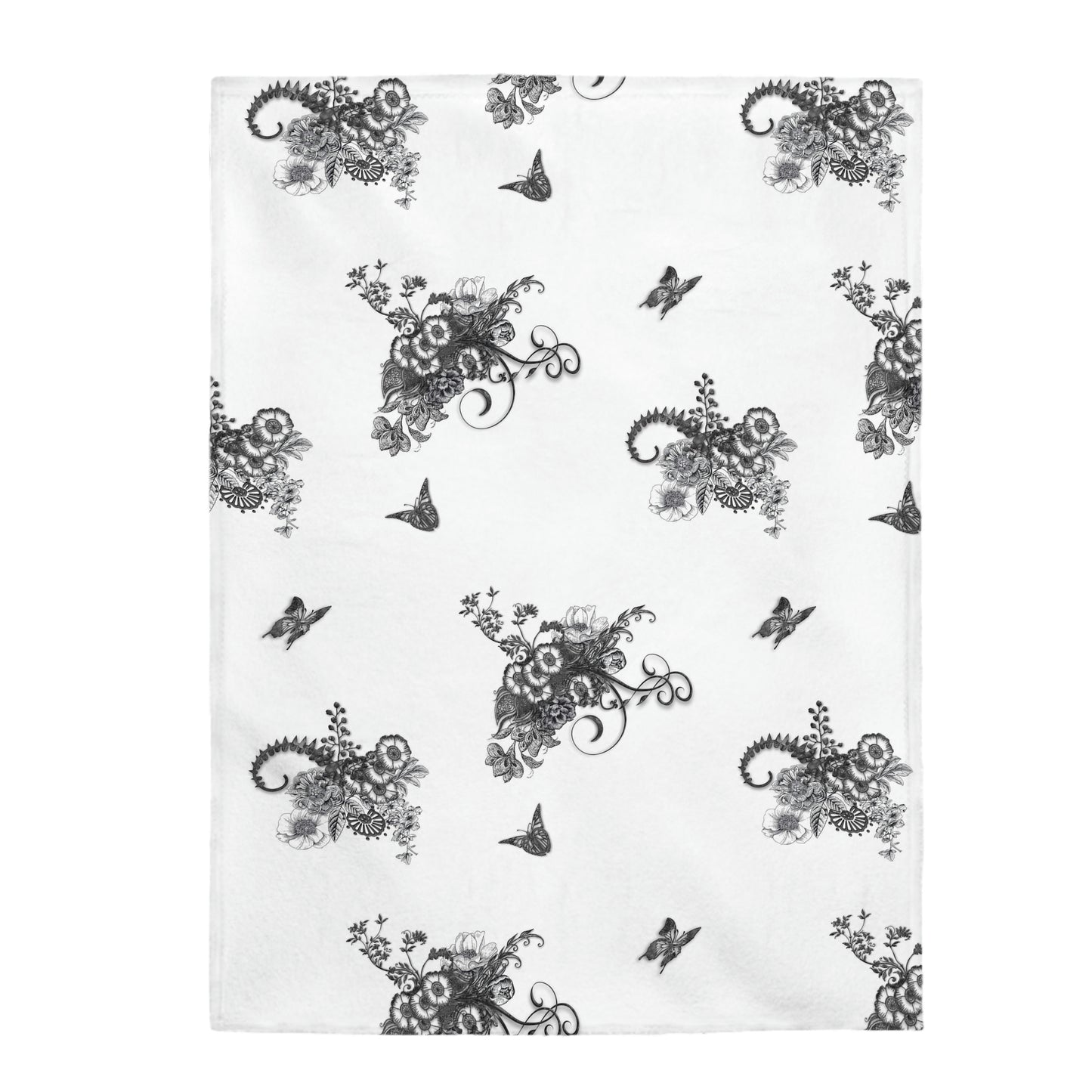 Butterfly Forest Velveteen Plush Blanket