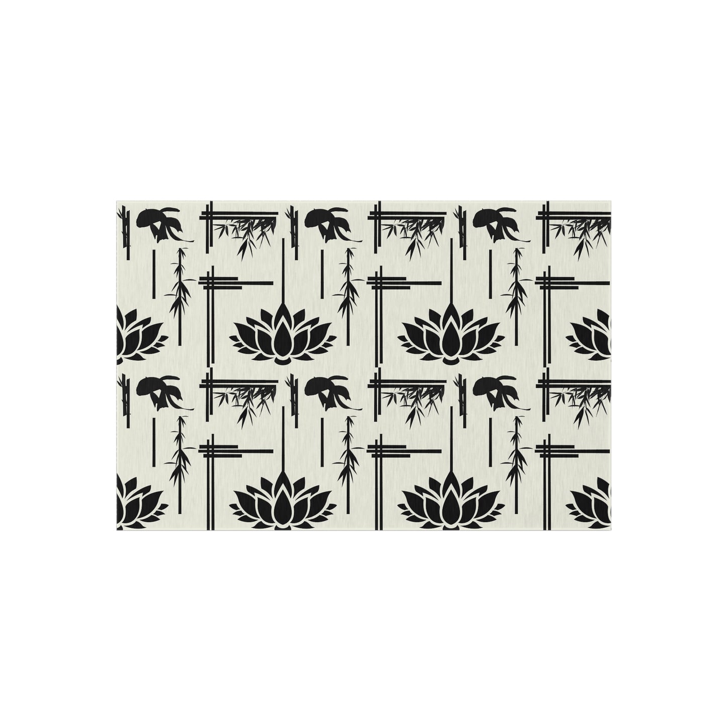 Lotus Print Outdoor Rug