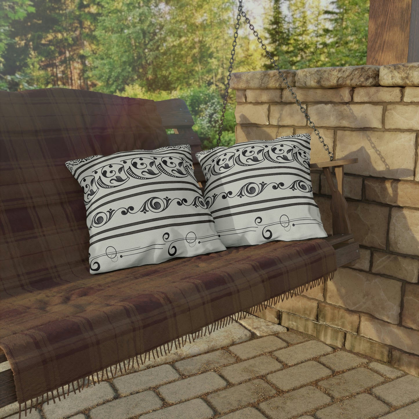 Graphic Stripe Outdoor Pillows