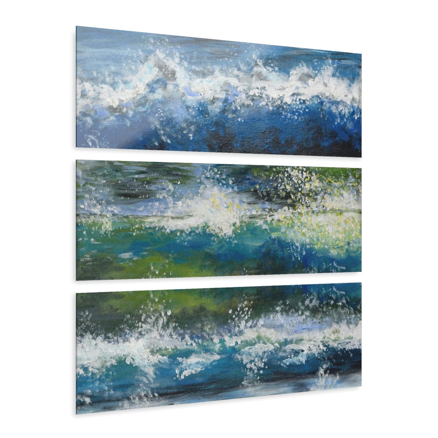 "Take me to the Waves" Acrylic Triptych