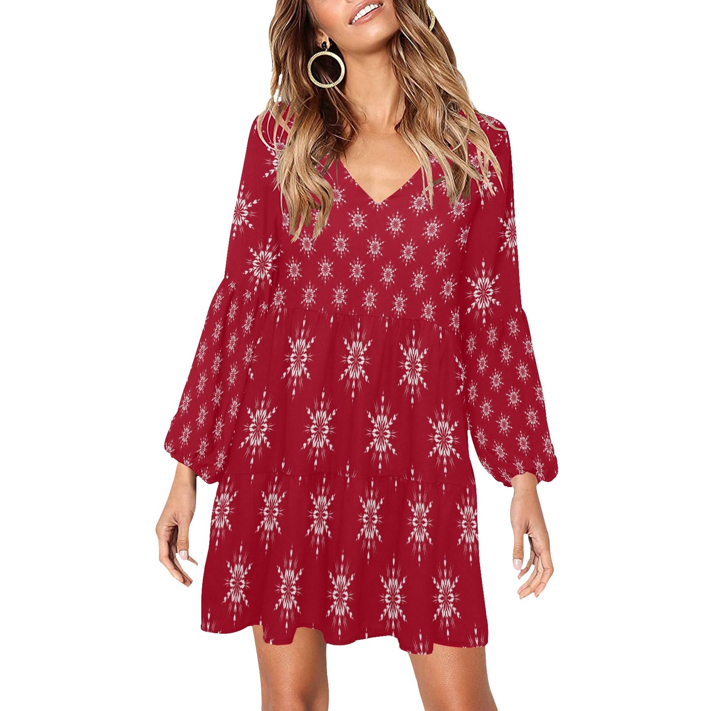 Red Snowflake Dress