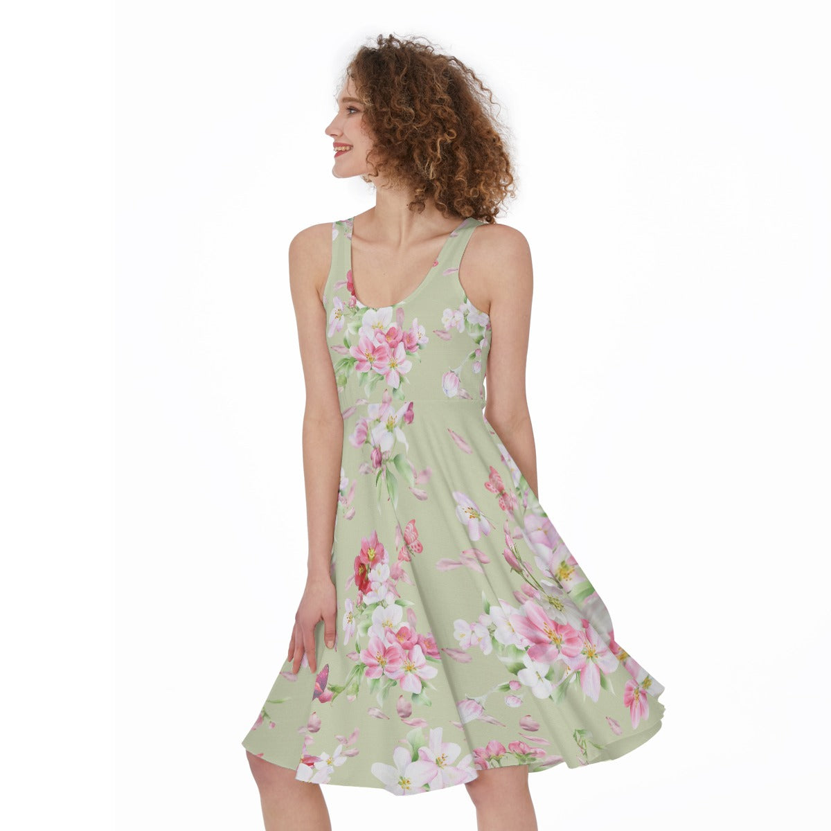 Spring Blossoms Sleeveless Dress