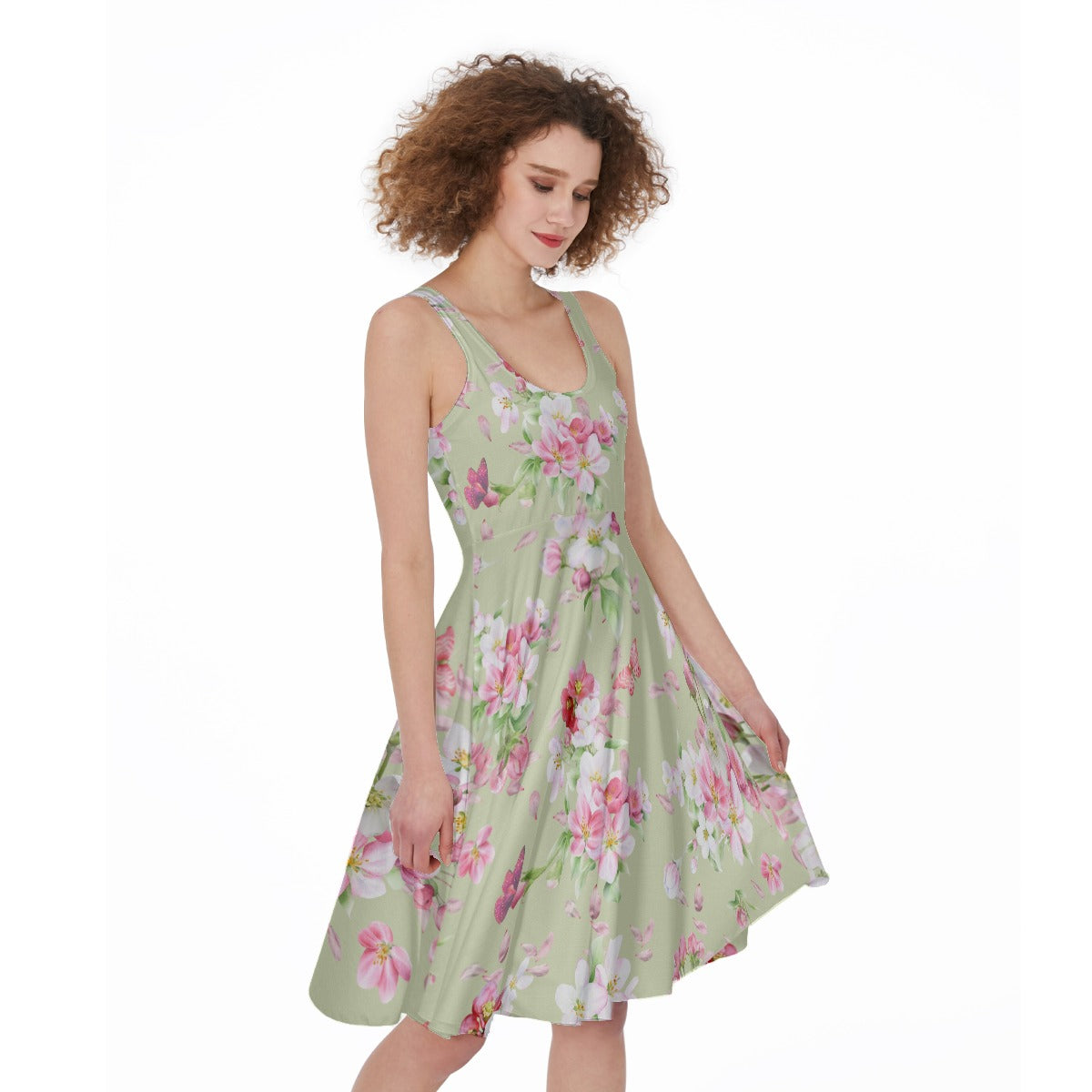 Spring Blossoms Sleeveless Dress