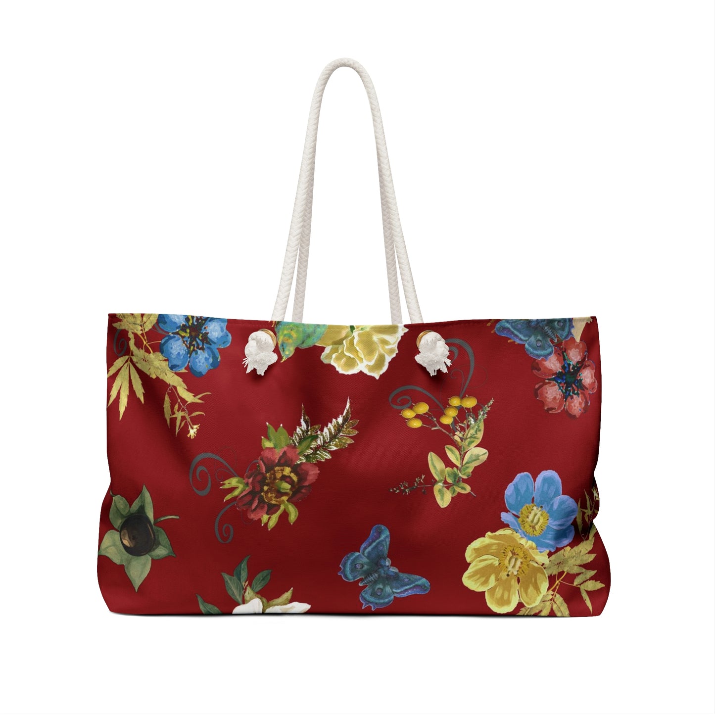 Big Red Floral Weekender Bag