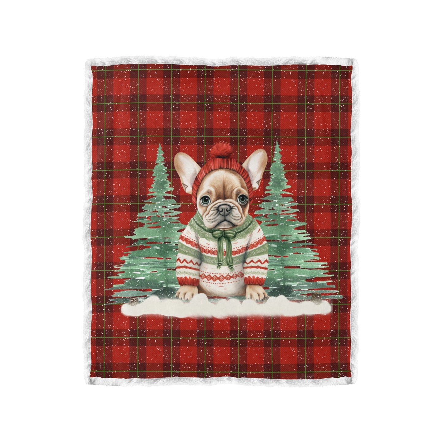 Flossie the Frenchie Plush Blanket 50"x60"