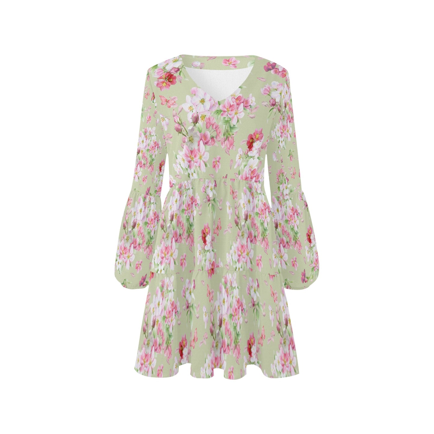 Spring Blossoms Tiered Dress