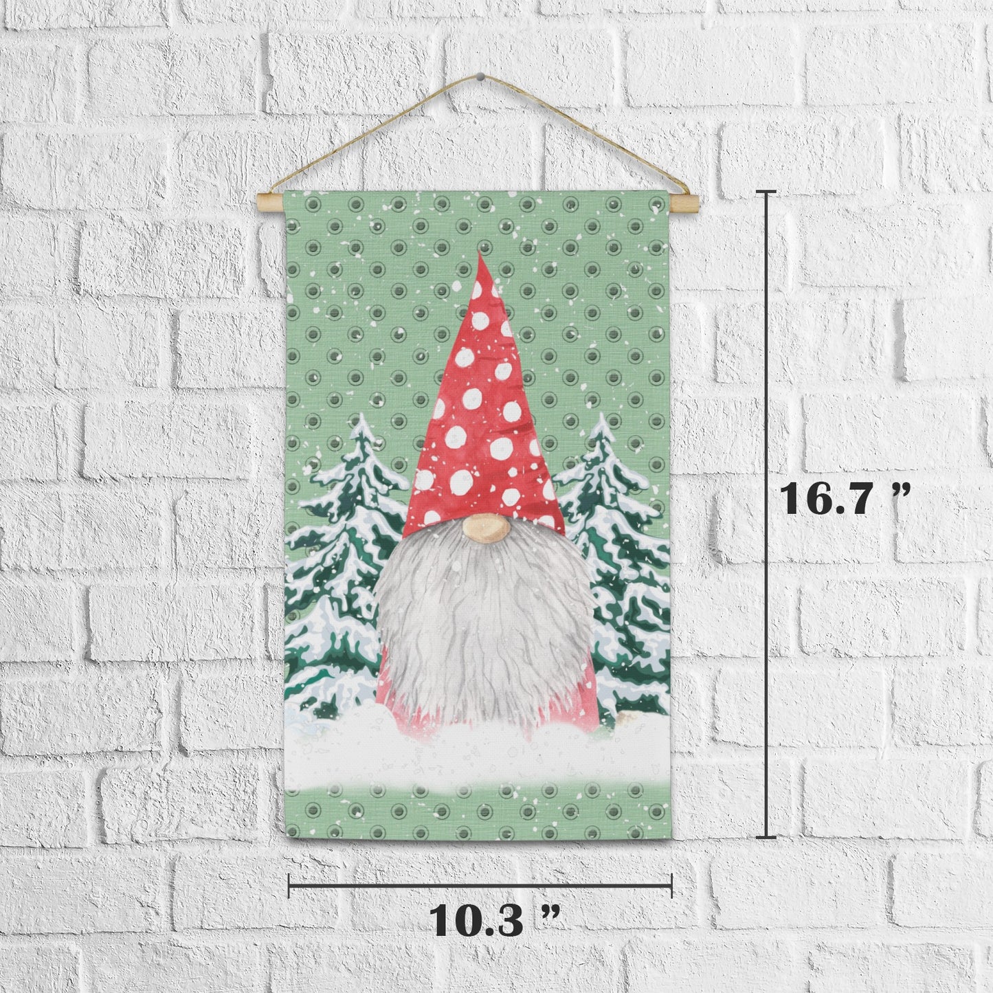 Red Hat Gnome linen wall hanging