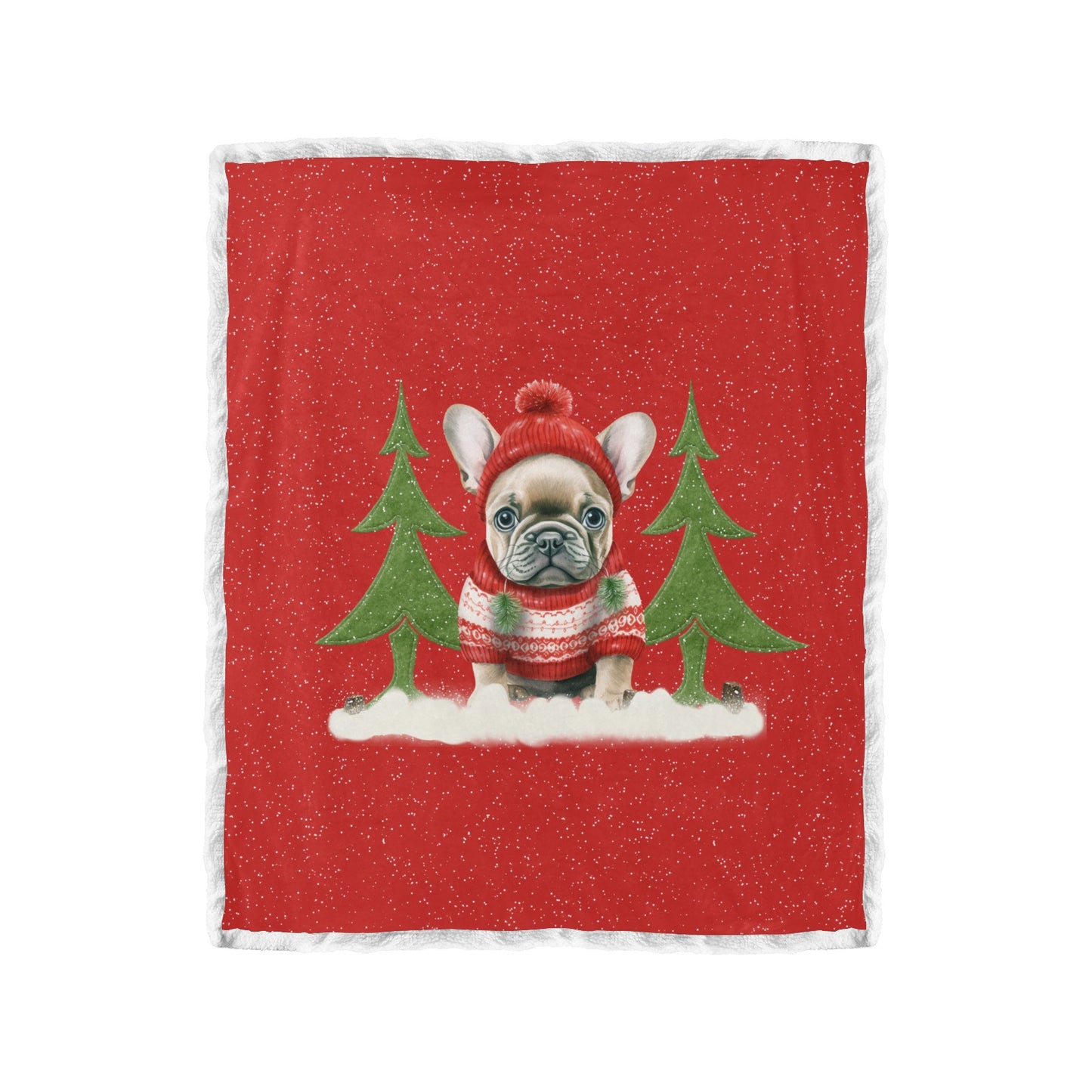 Franklin the Frenchie Plush Blanket 50"x60"