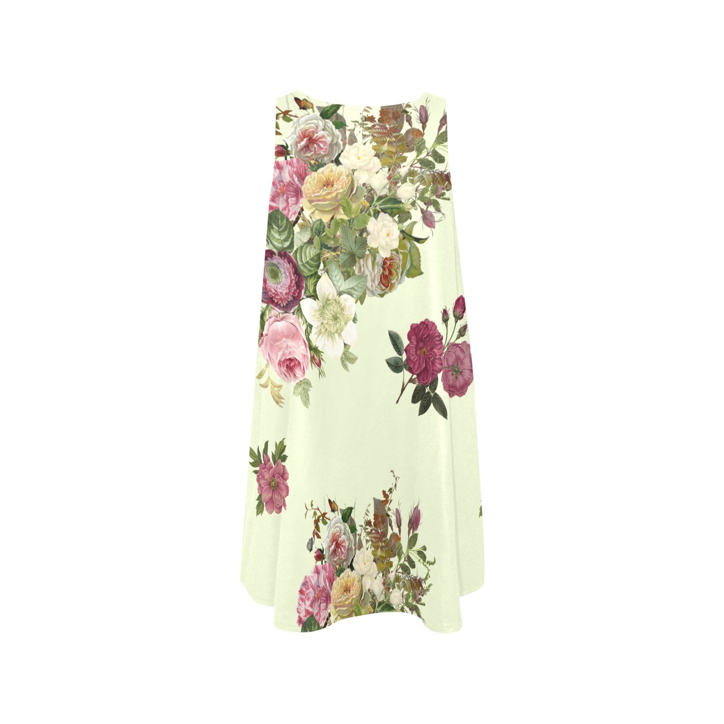 Vintage Roses on Mint Swing Dress