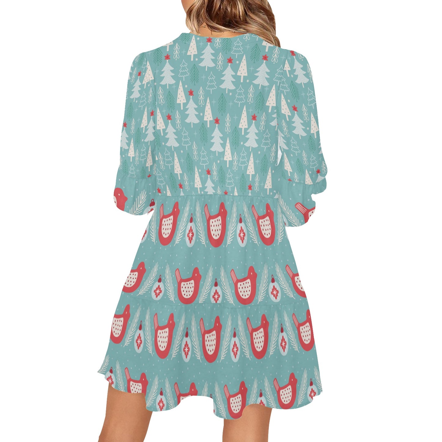 Retro Birds Holiday Dress