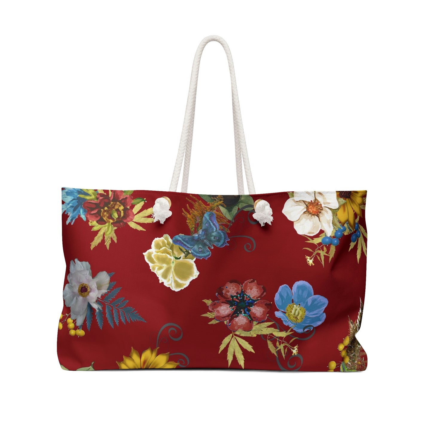 Big Red Floral Weekender Bag