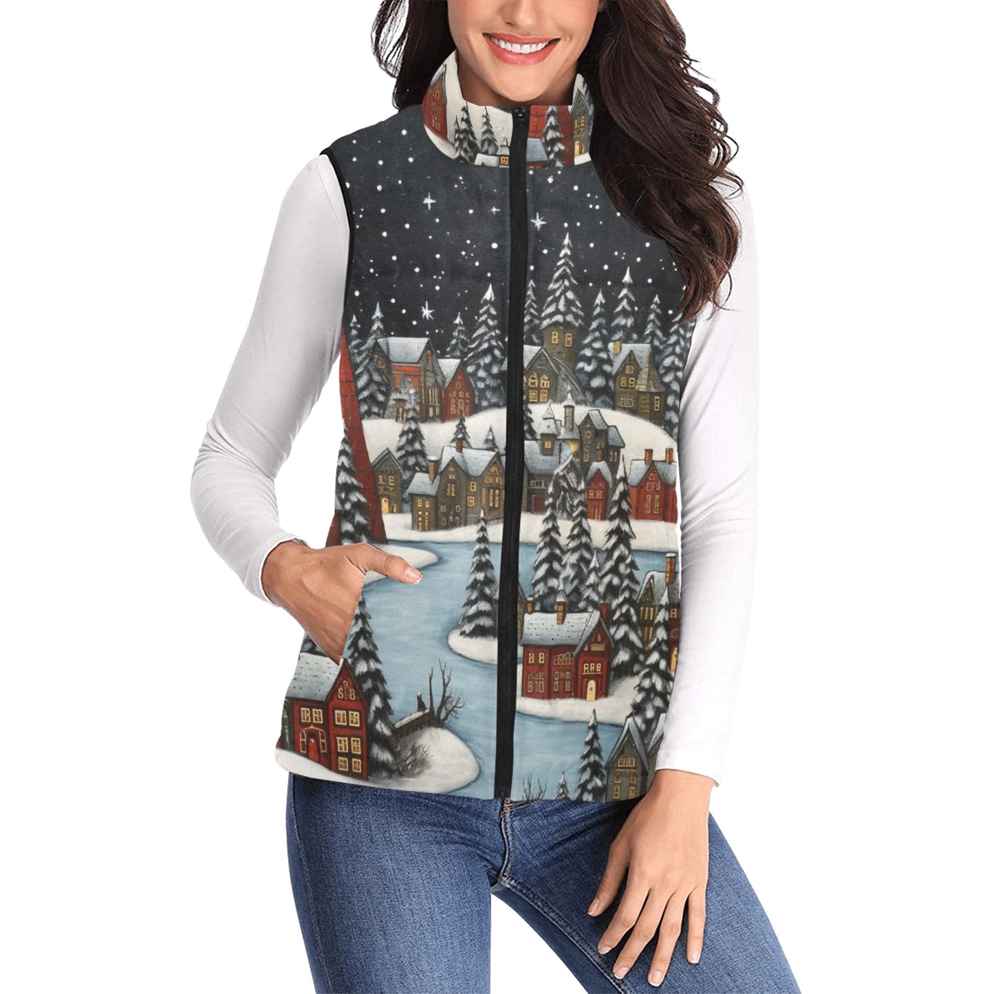 Midnight Snow Women's Quilted Vest