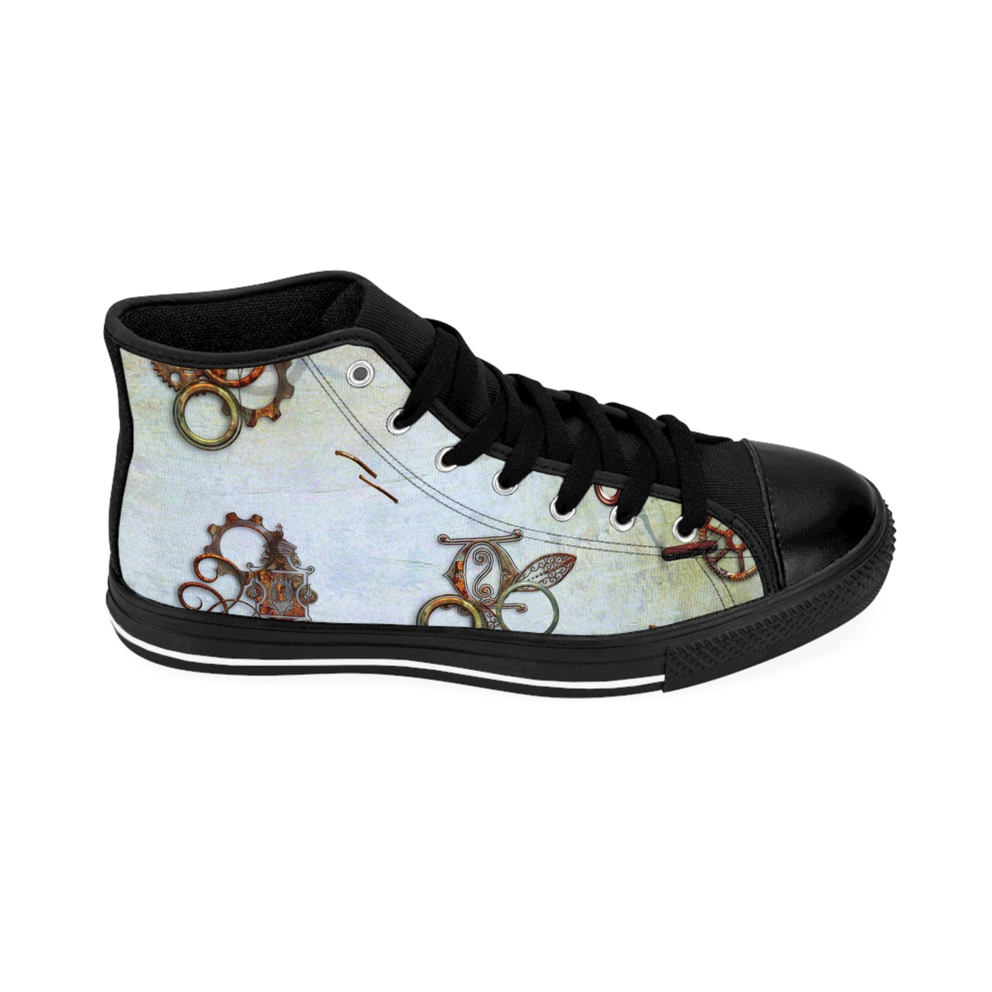 Men's Classic Sneakers in Copper Gadgets print