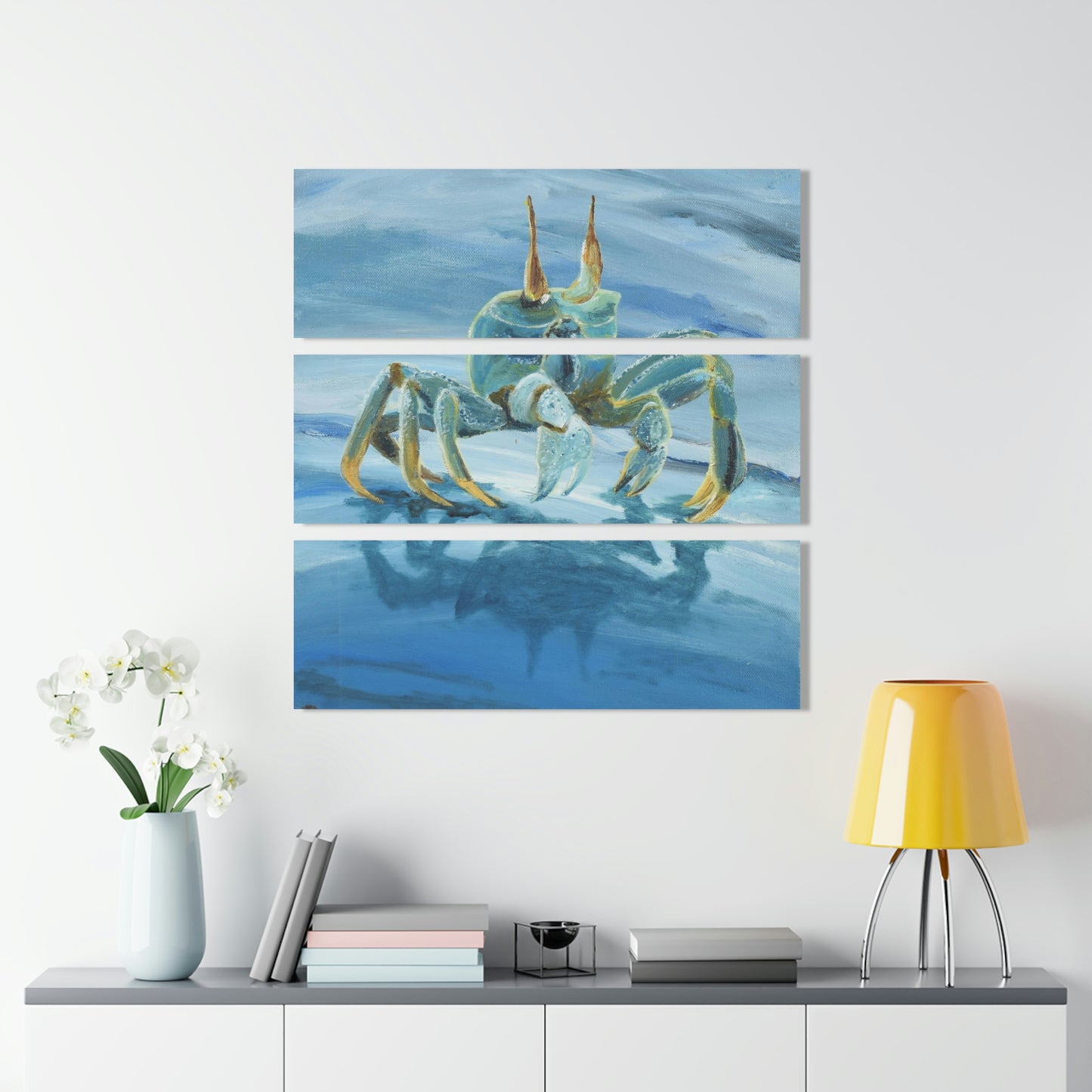 "Crab Walk" Acrylic Triptych