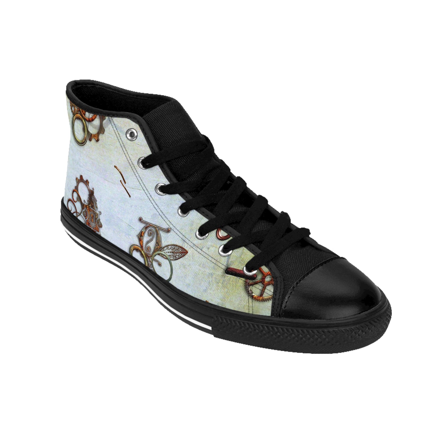 Men's Classic Sneakers in Copper Gadgets print