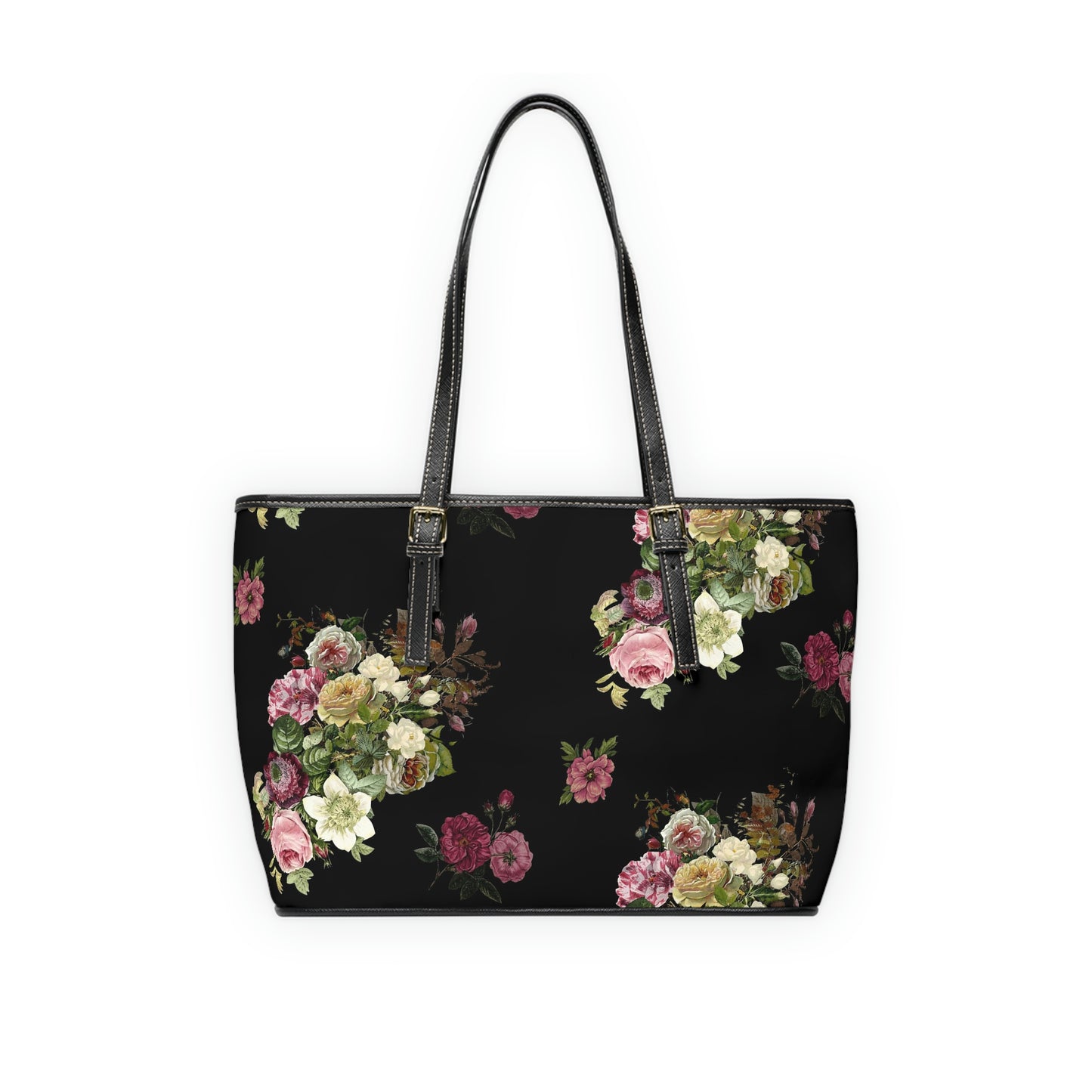 "Winter Rose" Faux Leather Shoulder Bag