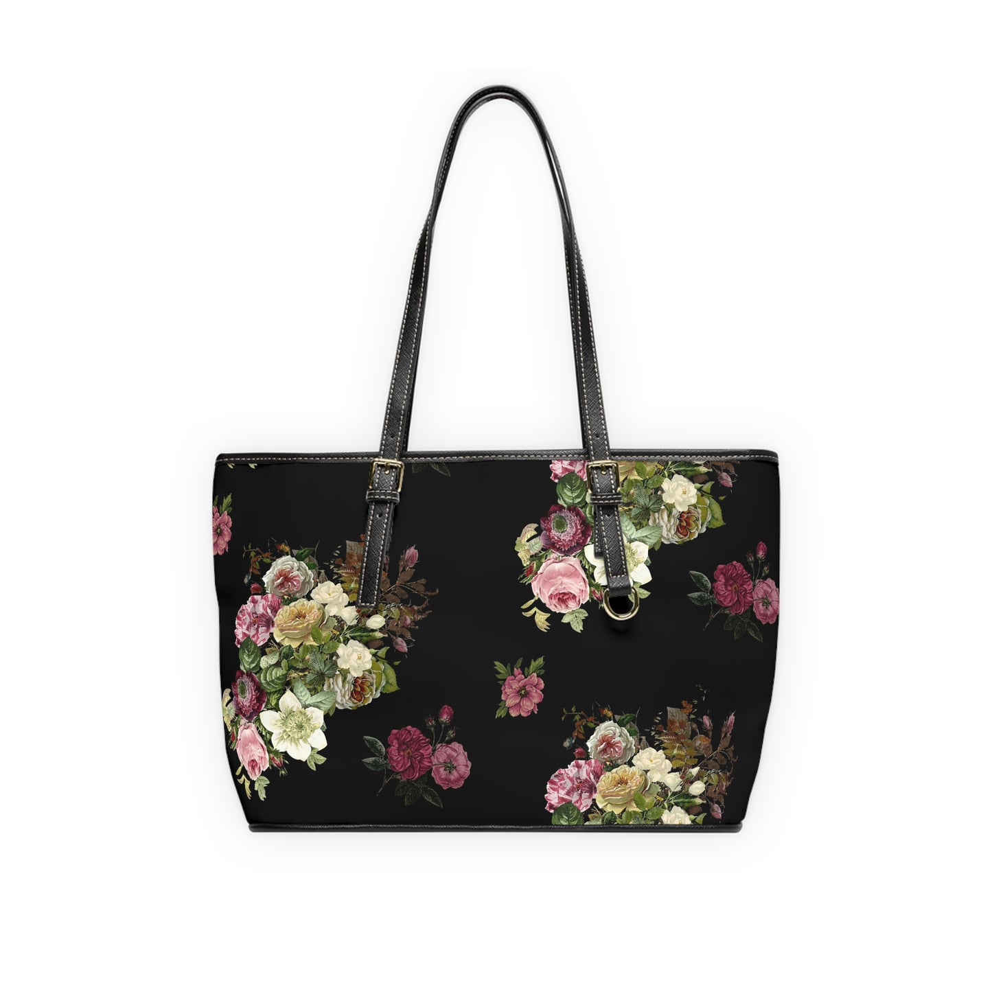 "Winter Rose" Faux Leather Shoulder Bag