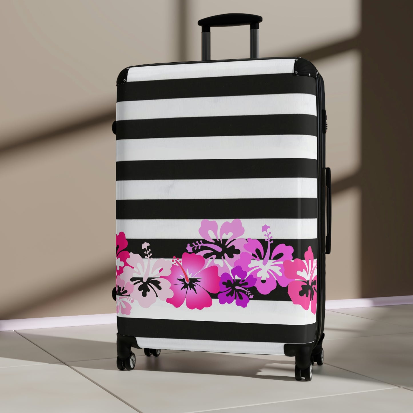 Hibiscus Stripe Suitcases