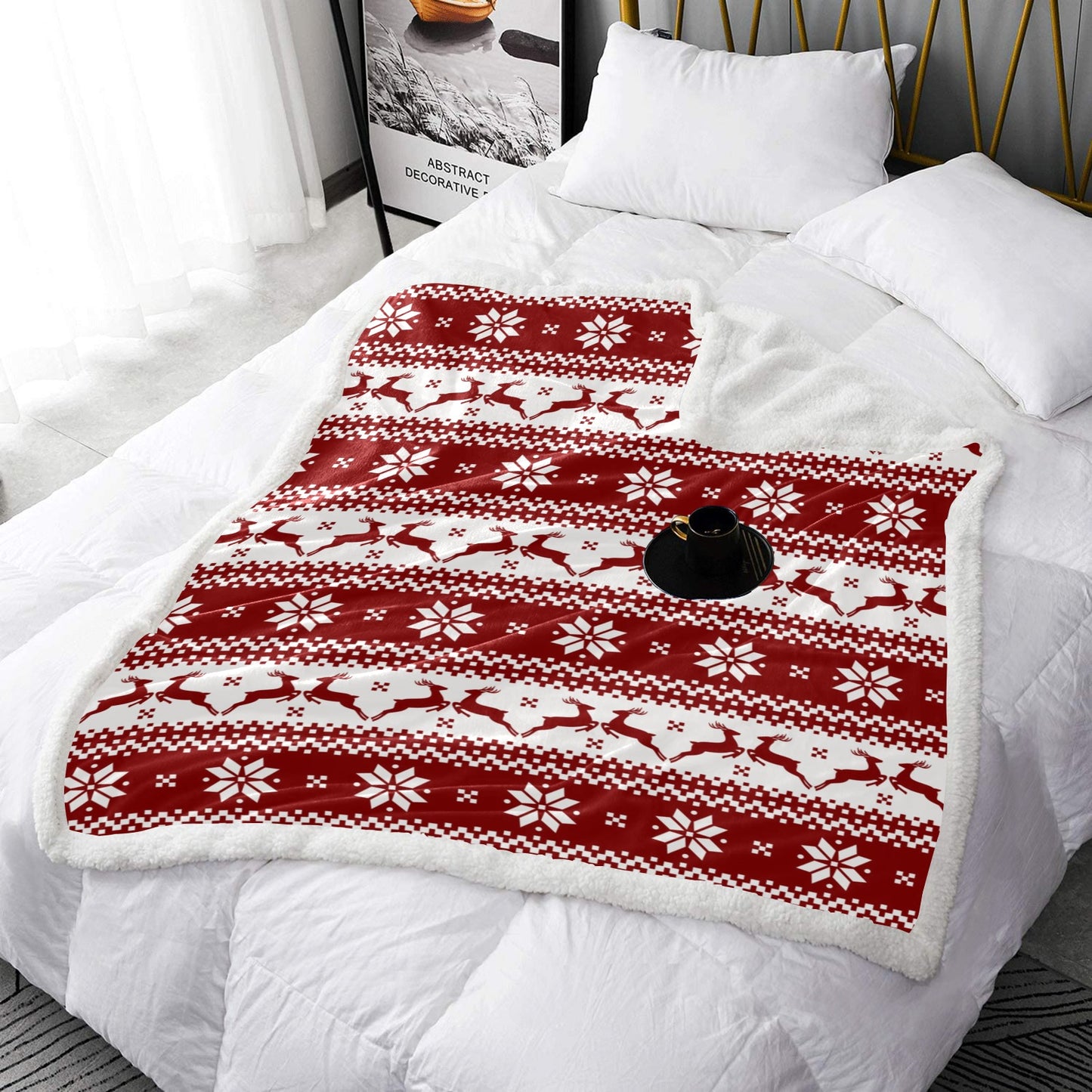 Scandi Christmas Plush Blanket 50"x60"