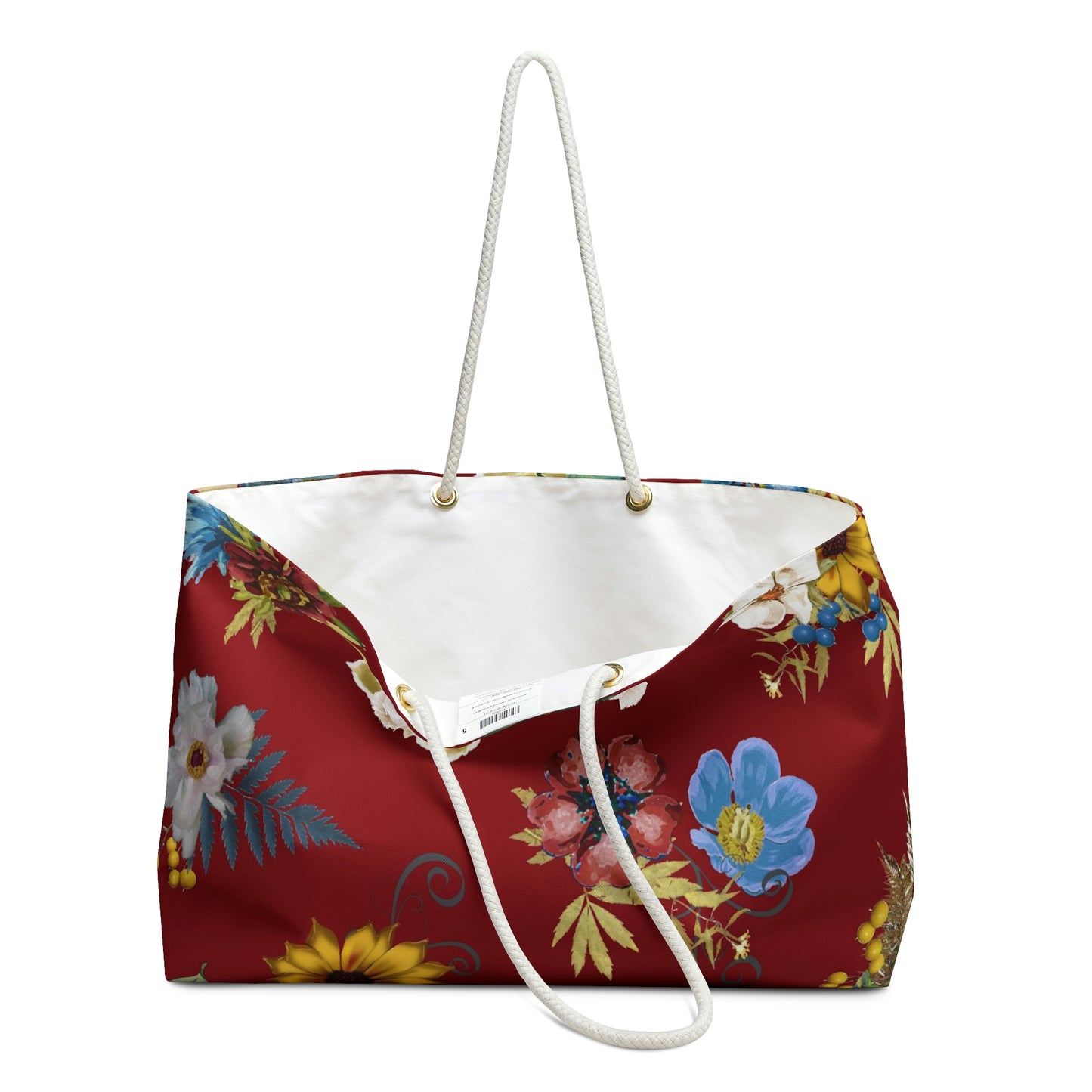 Big Red Floral Weekender Bag