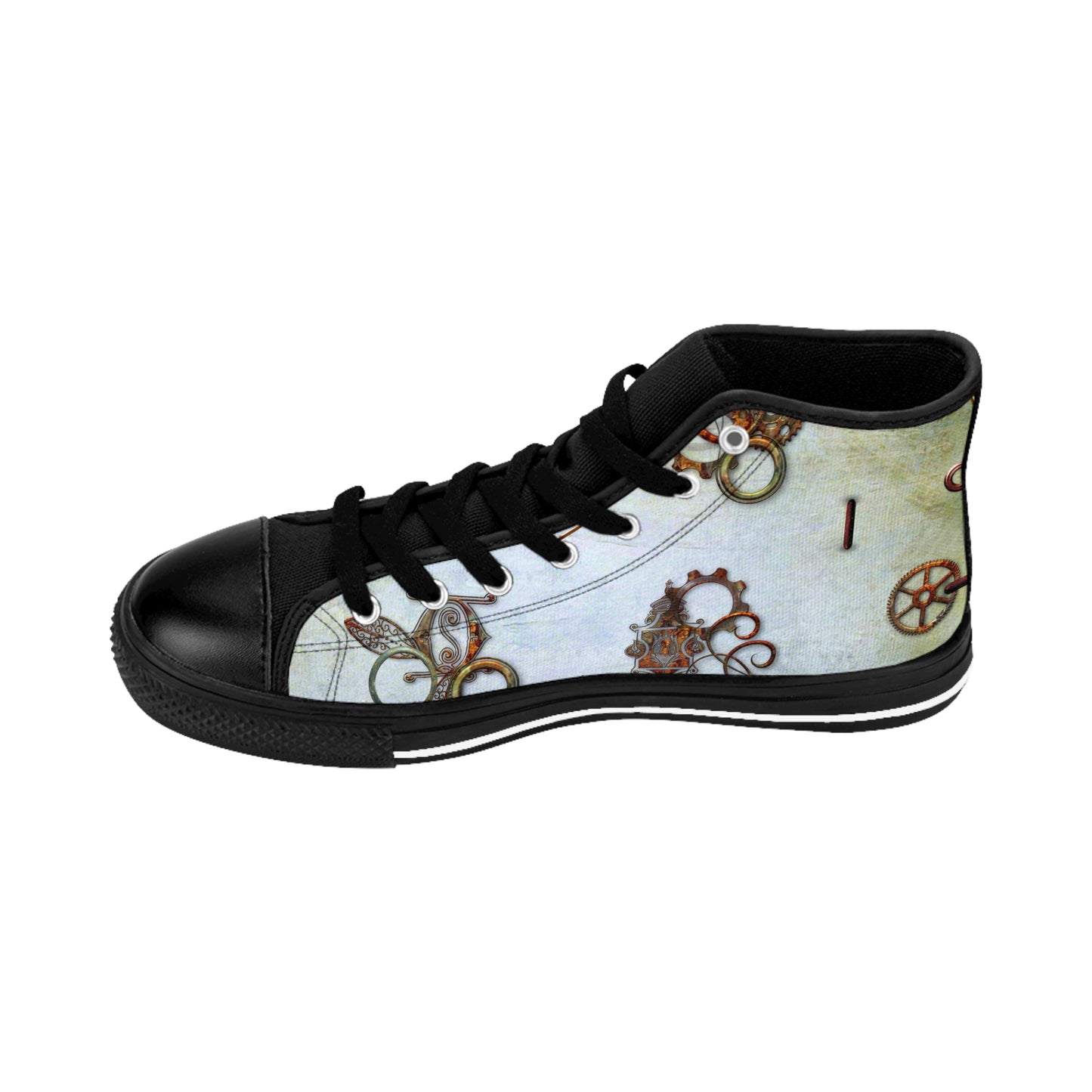 Men's Classic Sneakers in Copper Gadgets print