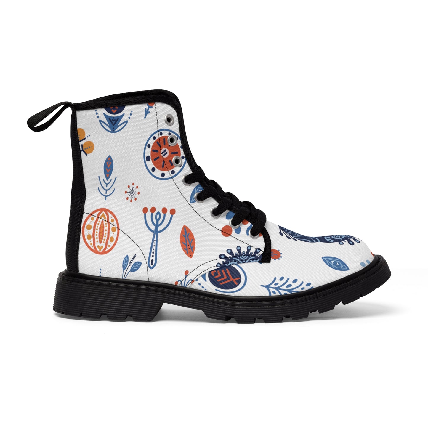 Scandi Print Canvas Boots