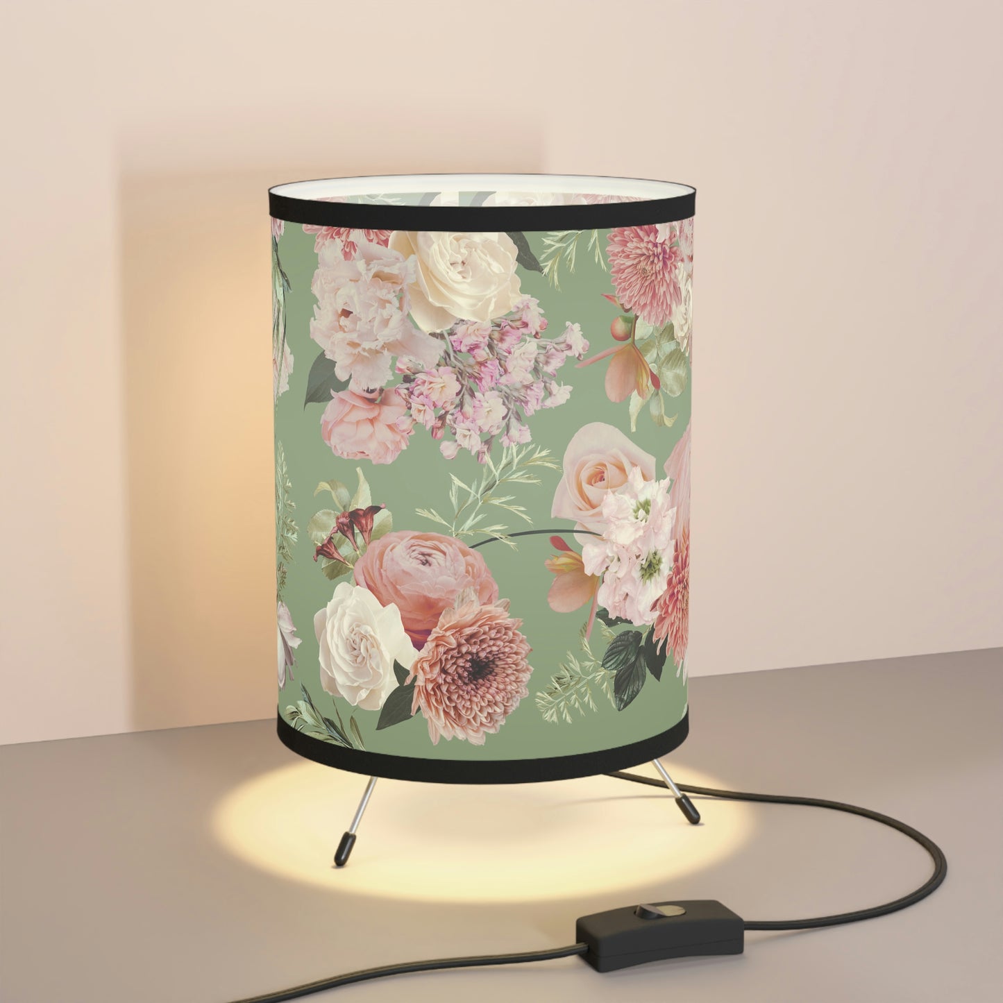 Tripod Lamp with High-Res Printed Shade, US\CA plug