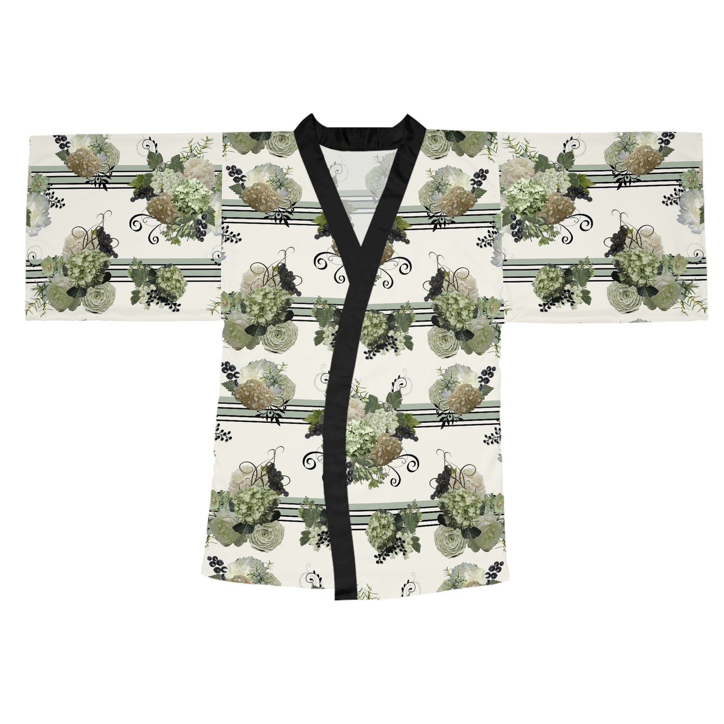 Sage Floral Kimono Robe