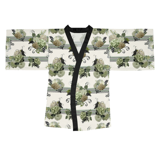 Sage Floral Kimono Robe