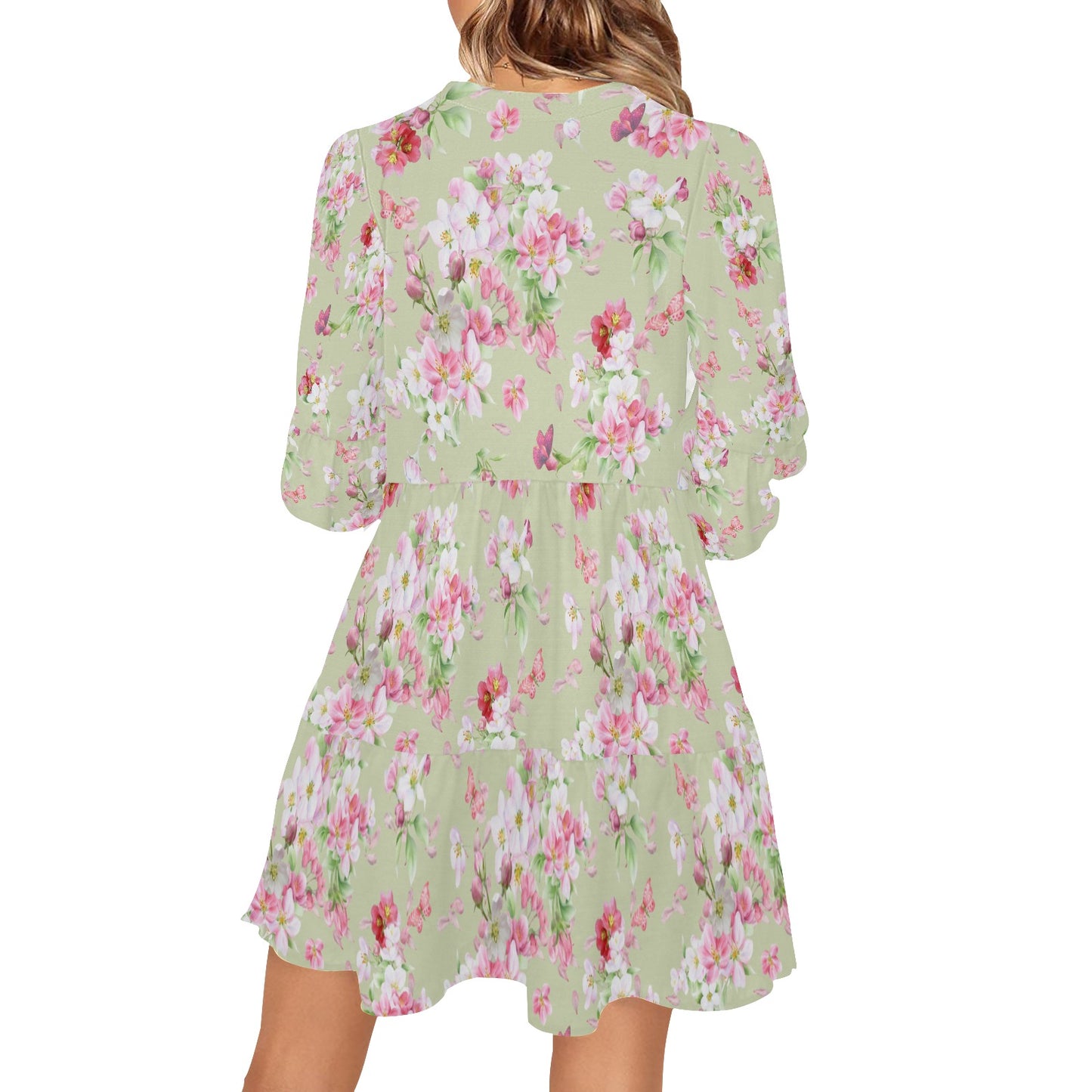 Spring Blossoms Tiered Dress