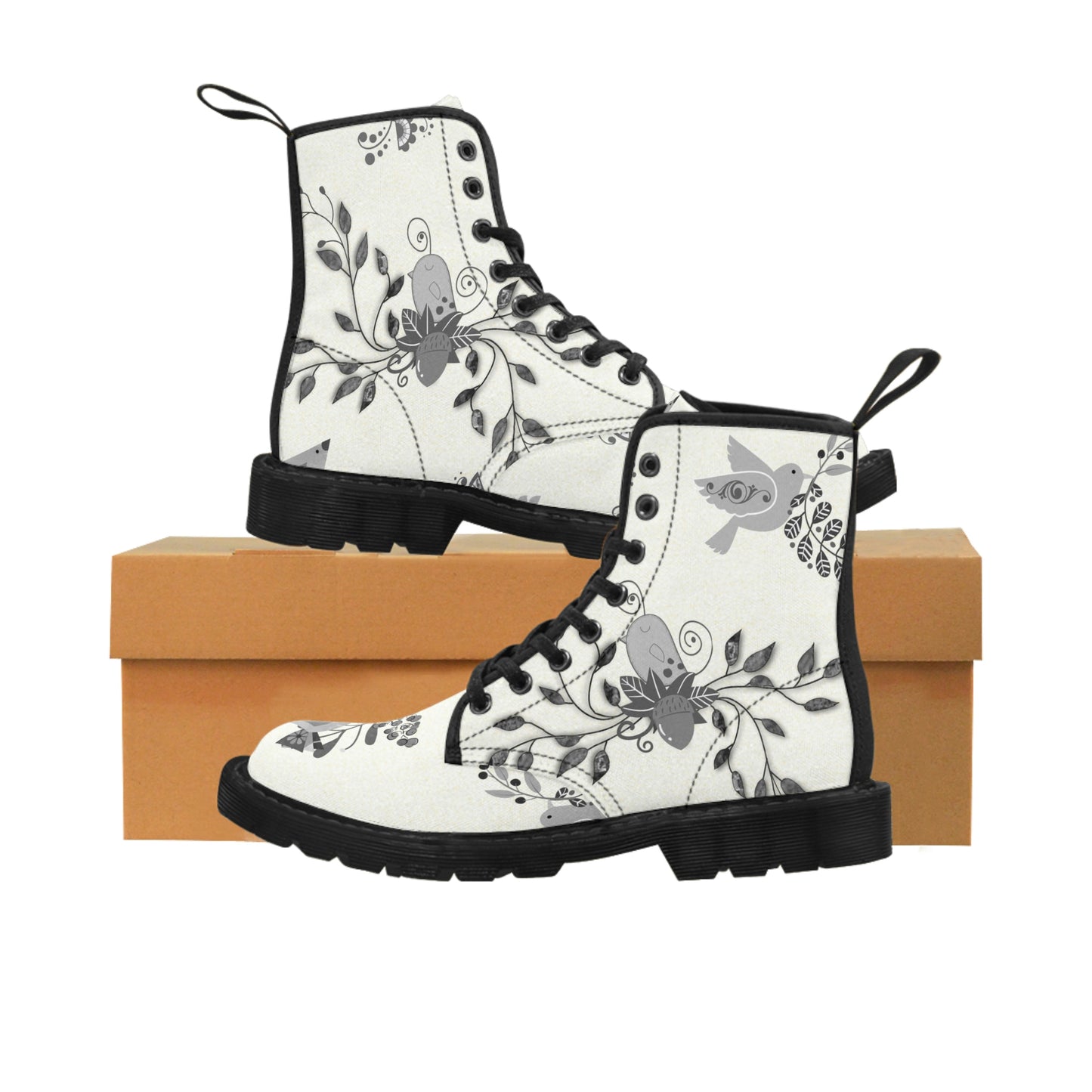 Scandi Birds Canvas Boot