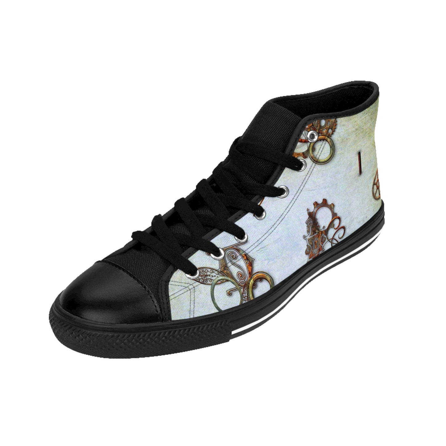 Men's Classic Sneakers in Copper Gadgets print