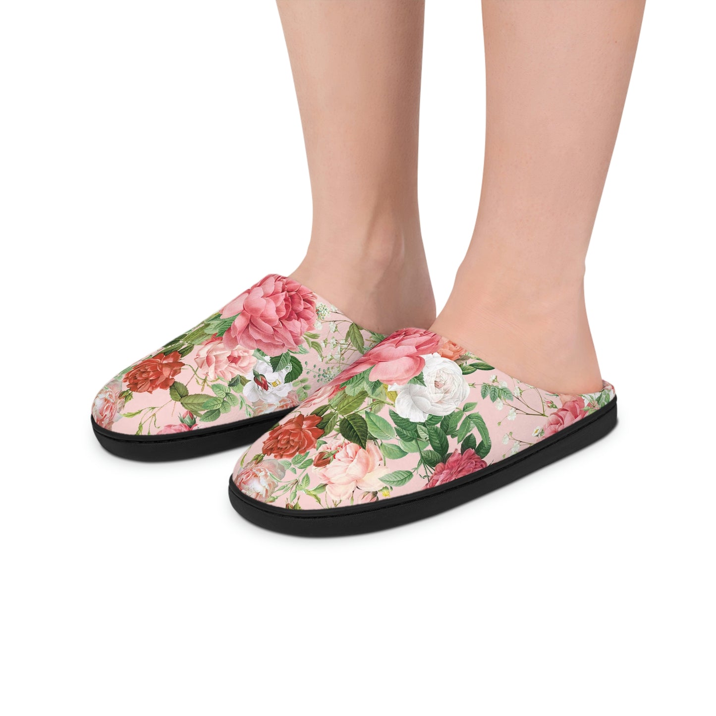 Vintage Peach Floral Women's Slippers