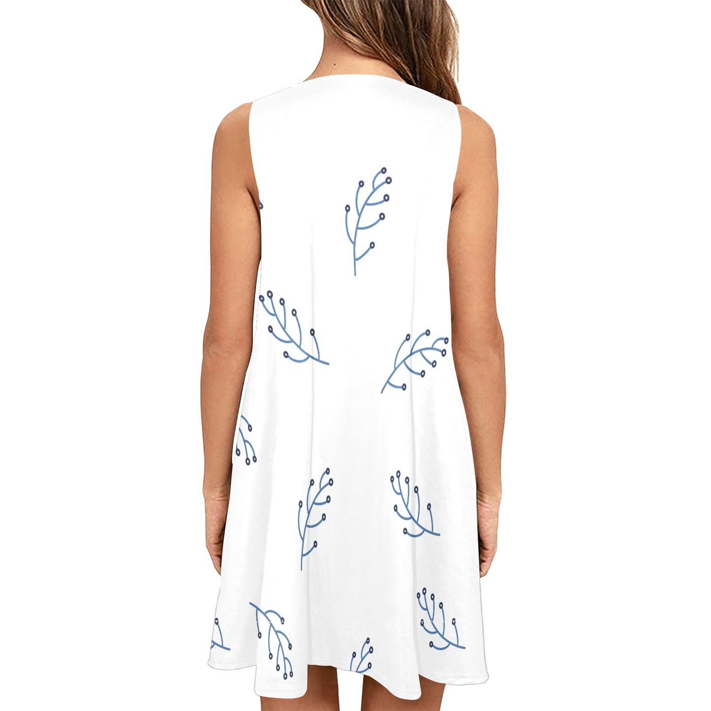 Blue Branch Swing Dress