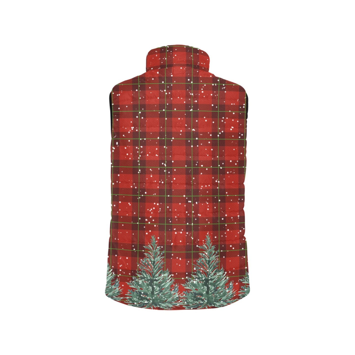 Snowy Plaid Women's Quilted Vest