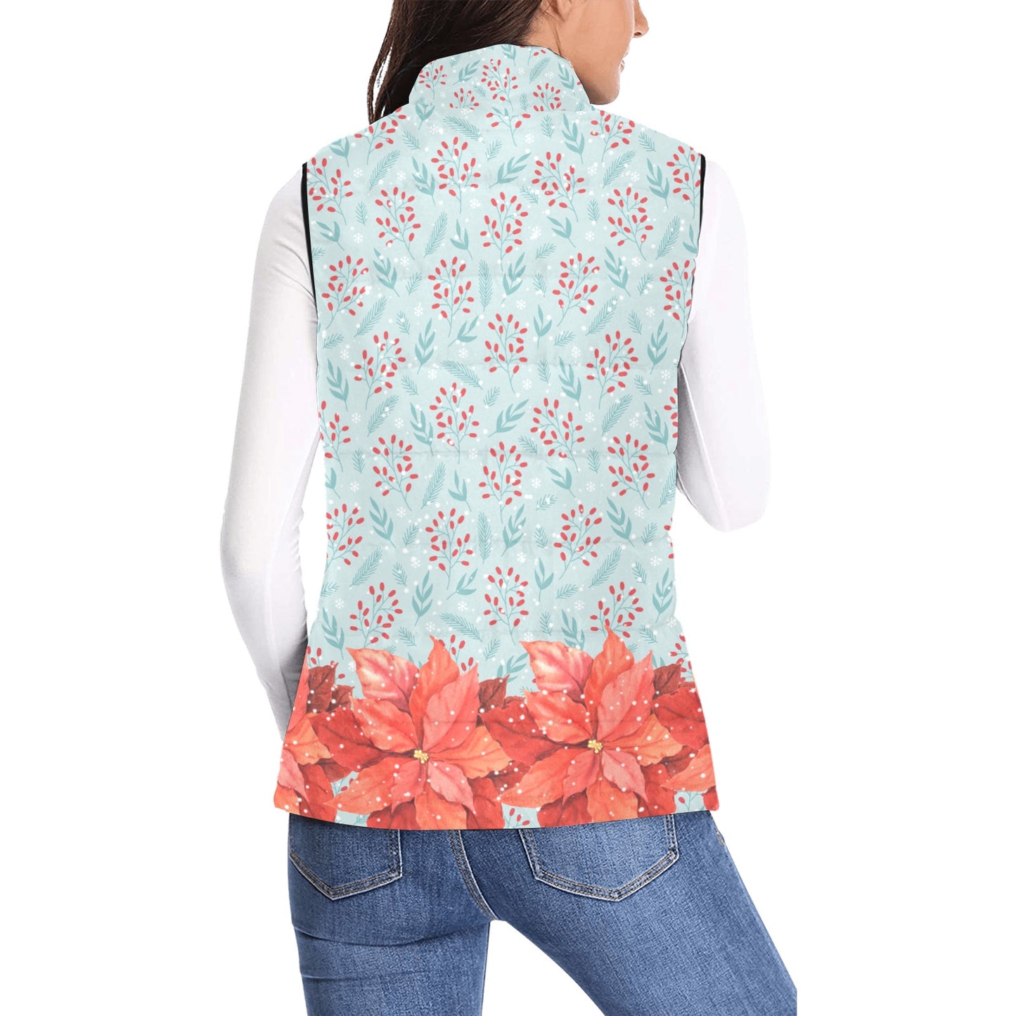 Poinsettia Women's Quilted Vest