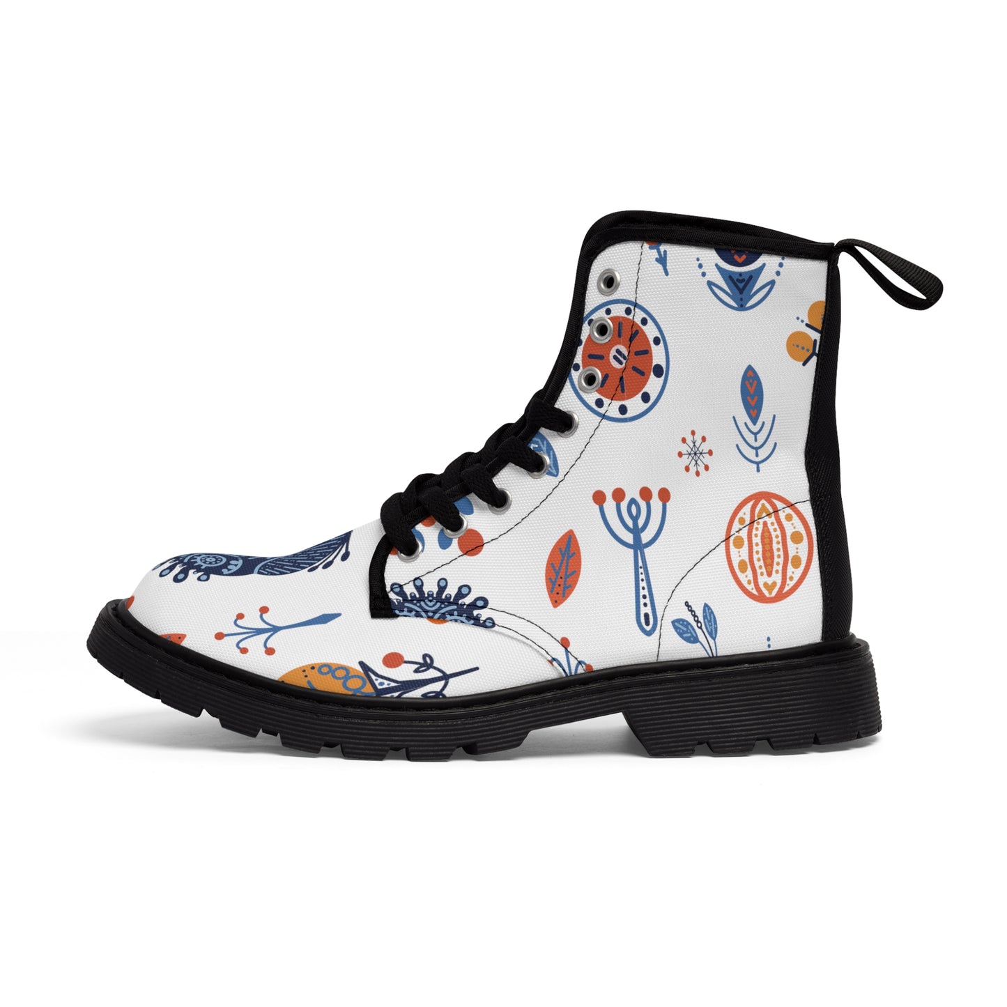 Scandi Print Canvas Boots