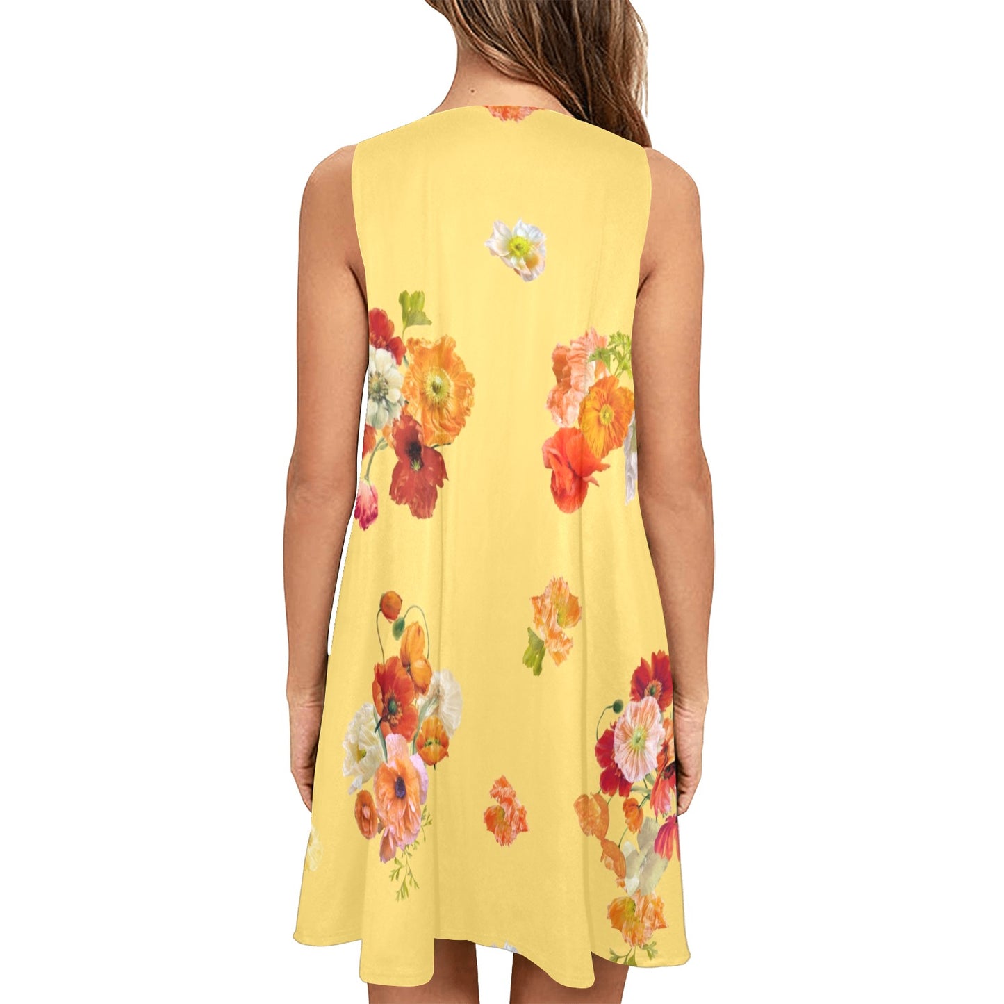 Sunshine Poppies Swing Dress