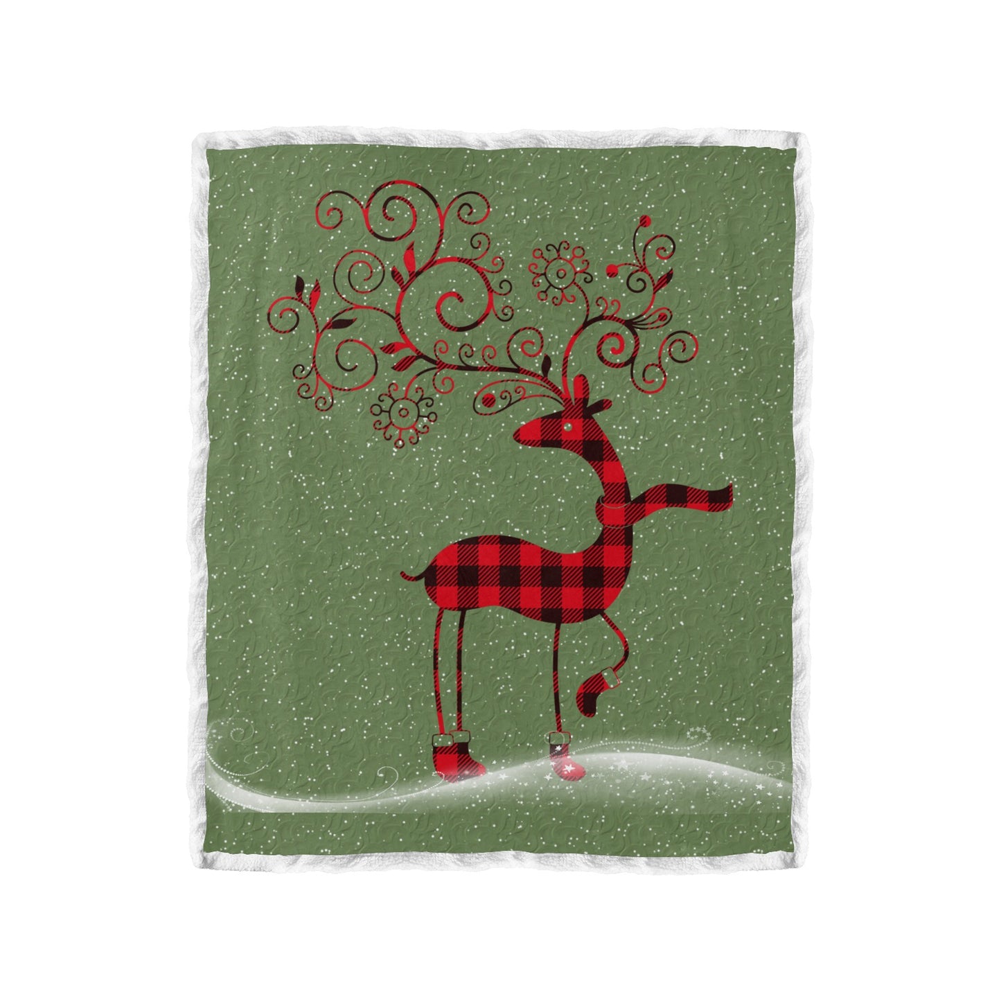 Regal Reindeer Plush Blanket 50"x60"