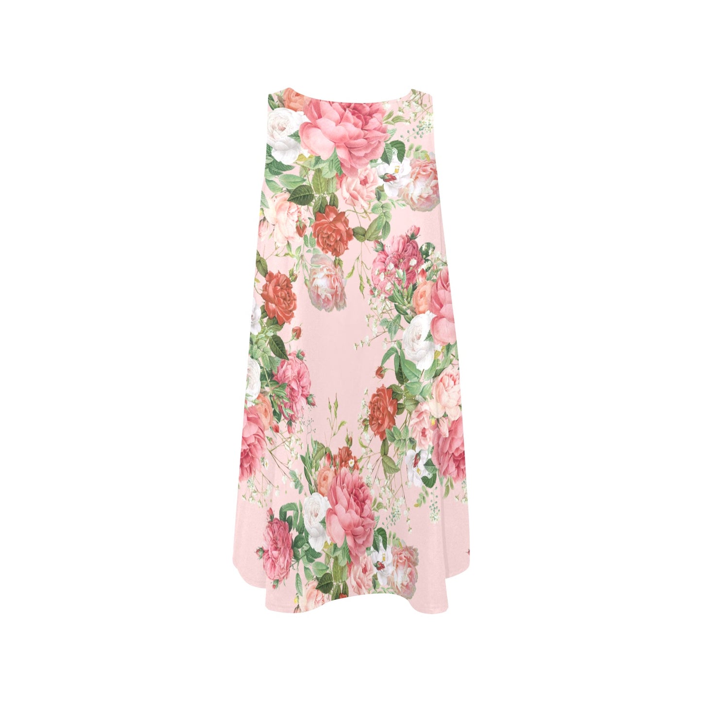 Roses on Peach Swing Dress