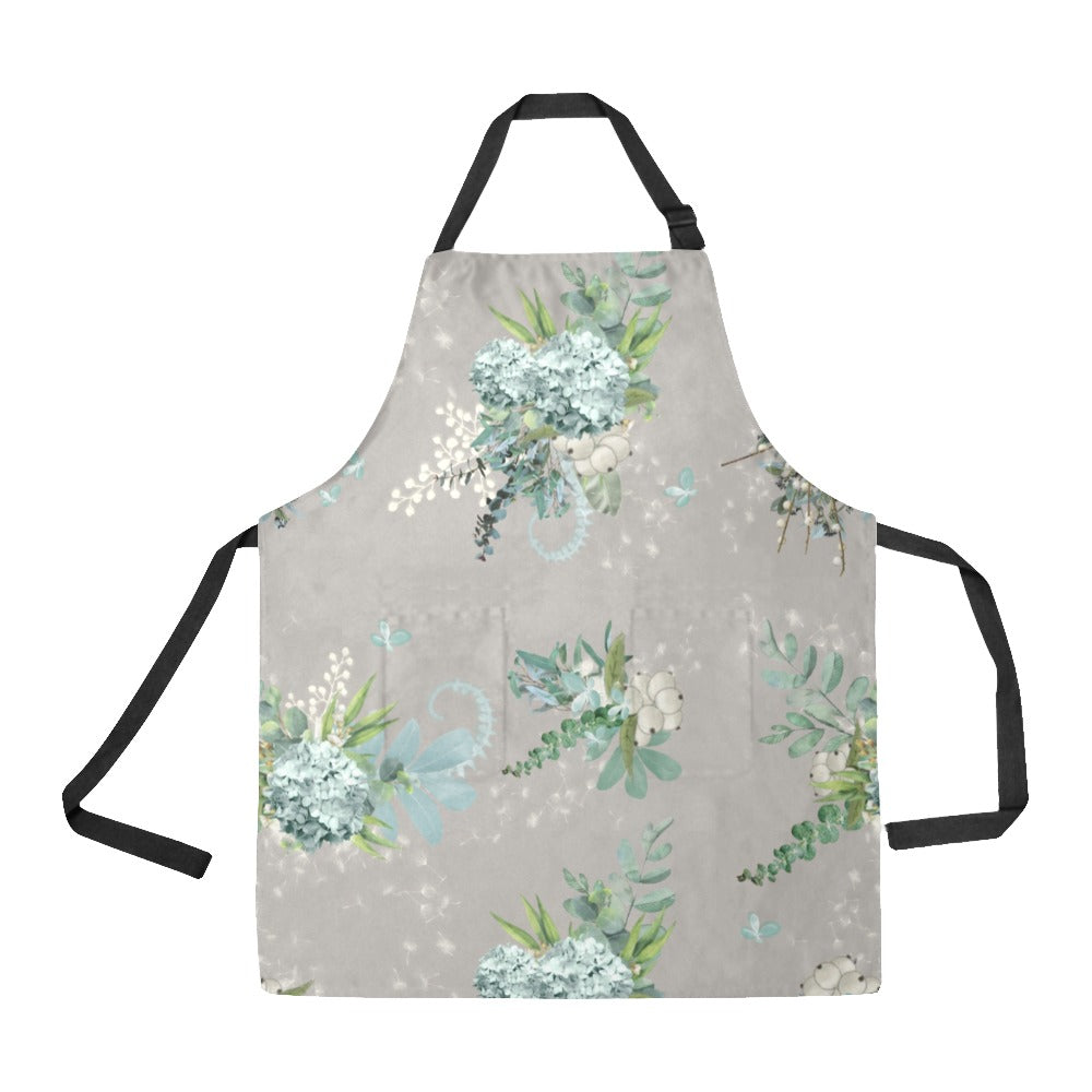 Taupe and Teal Apron